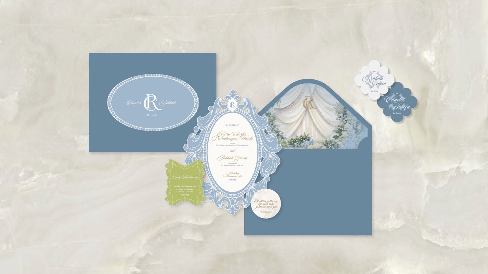 Charles and Ribkah wedding invitation